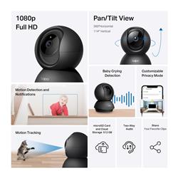 [EIK-TL-TAPOC201] TP-LINK CAMARA IP WIFI HD C/MOVIMIENTO TAPO C201 NEGRA /INTERIOR