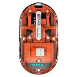 [EIK-NM-M670-O] NETMAK MOUSE INALAMBRICO 2.4GHZ/BT TRANSLUCIDO NARANJA NM-M670-O