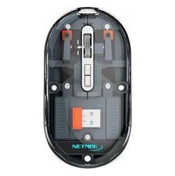 [EIK-NM-M670] NETMAK MOUSE INALAMBRICO 2.4GHZ/BT TRANSLUCIDO NEGRO NM-M670
