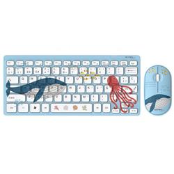 [EIK-NM-KB401-B] NETMAK COMBO TECLADO-MOUSE /INALAMBRICO/ULTRA SLIM/KIDS AZUL NM-KB401-B
