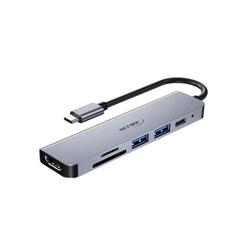 [EIK-NM-6EN1] NETMAK HUB 6 EN 1 USB TIPO C NM-6EN1 (TIPO C/HDMI/MICROSD/SD/USB)