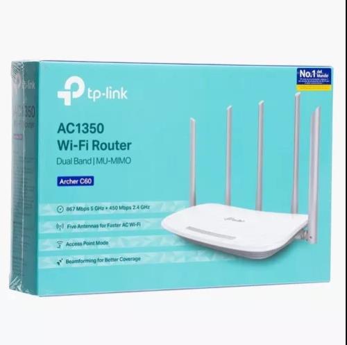 TP-LINK ROUTER TP-LINK WIRELESS ARCHER C60 AC1350 DUAL BAND 5 ANT.