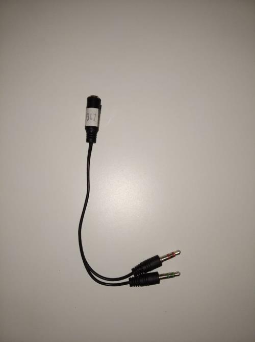 [MTS-09347] NOGA NET CABLE ADAPTADOR AURICULAR 1 PLUG 3.5MM H A 2 PLUG 3.5 M - NOGANET - AC-3.5A2 / BKT CAU008