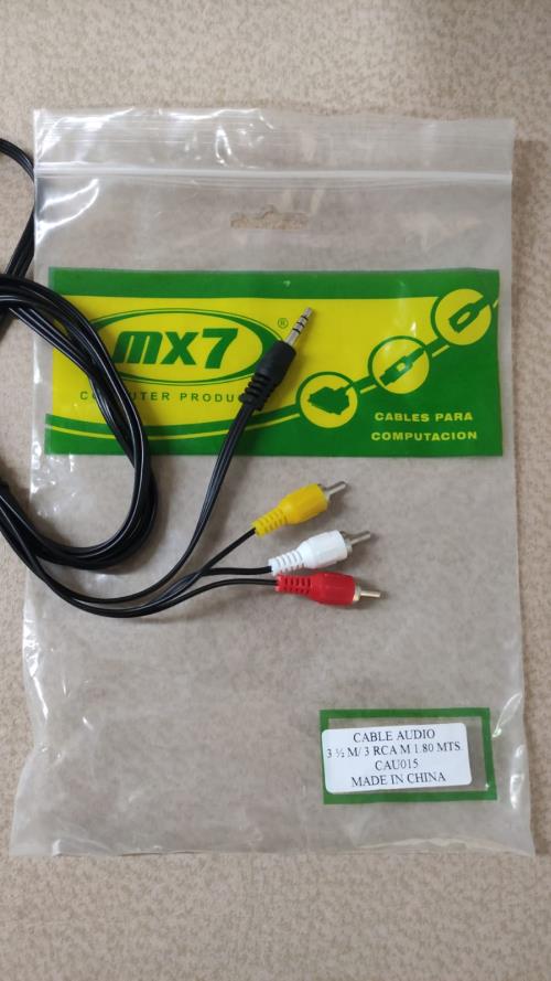 [MTS-07444] SHURE CABLE AUDIO 3.5 PLUG A 3 RCA MACHO - 1.80MTS CAU015