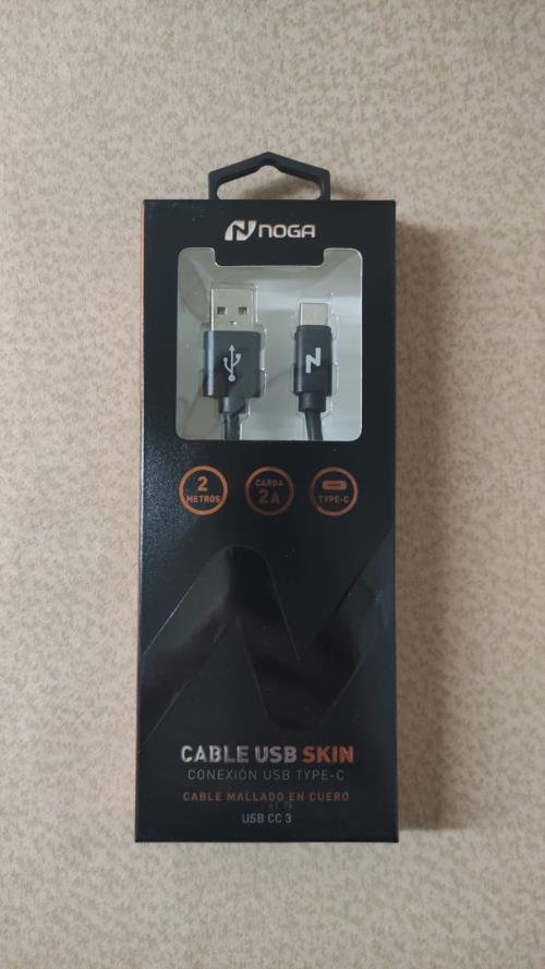 NOGA NET CABLE USB A USB TYPE-C  2 MTS - NOGA - USB CC3 - CABLE CUERO