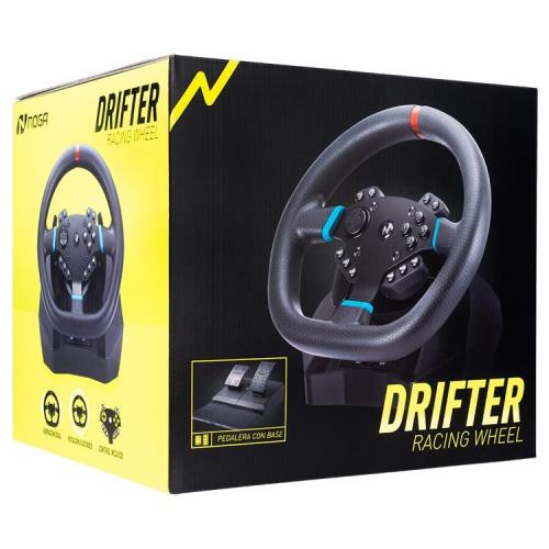 [MTS-10466] NOGA NET VOLANTE NOGANET DRIFTER PREMIUM C/PEDALERA PS3/PS4/PC/XBOX ONE/SWITCH VIBRACION 270º-900º