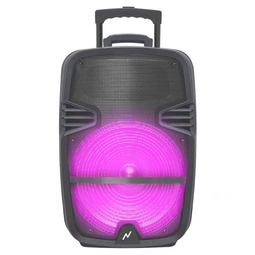 NOGA NET PARLANTE NOGANET NGL-460BT 15"  25W NOGAPARTY BLUETOOTH  LED RGB PORTATIL  USB  / CONTROL REM / RUEDAS