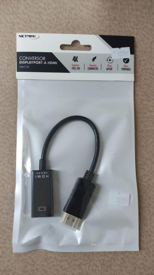 NETMARK ADAPTADOR DISPLAYPORT (M) A HDMI (H) - NETMAK - NM-C102