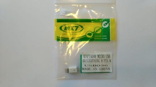 MX7 ADAPTADOR MICRO USB (H) A LIGHTINING (M) IPHONE 5/6/7 - MX7 - USB036