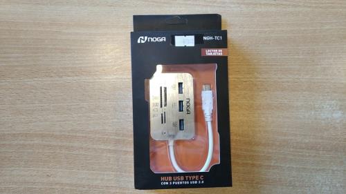 [MTS-07840] NOGA NET HUB USB 3.0 3 PUERTOS + CARD READER TYPE C NGH-TC01 NOGANET