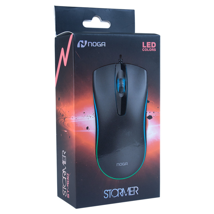NOGA NET MOUSE NOGANET USB 3D LED ST-900 NEGRO - OFERTA!!!!!!!