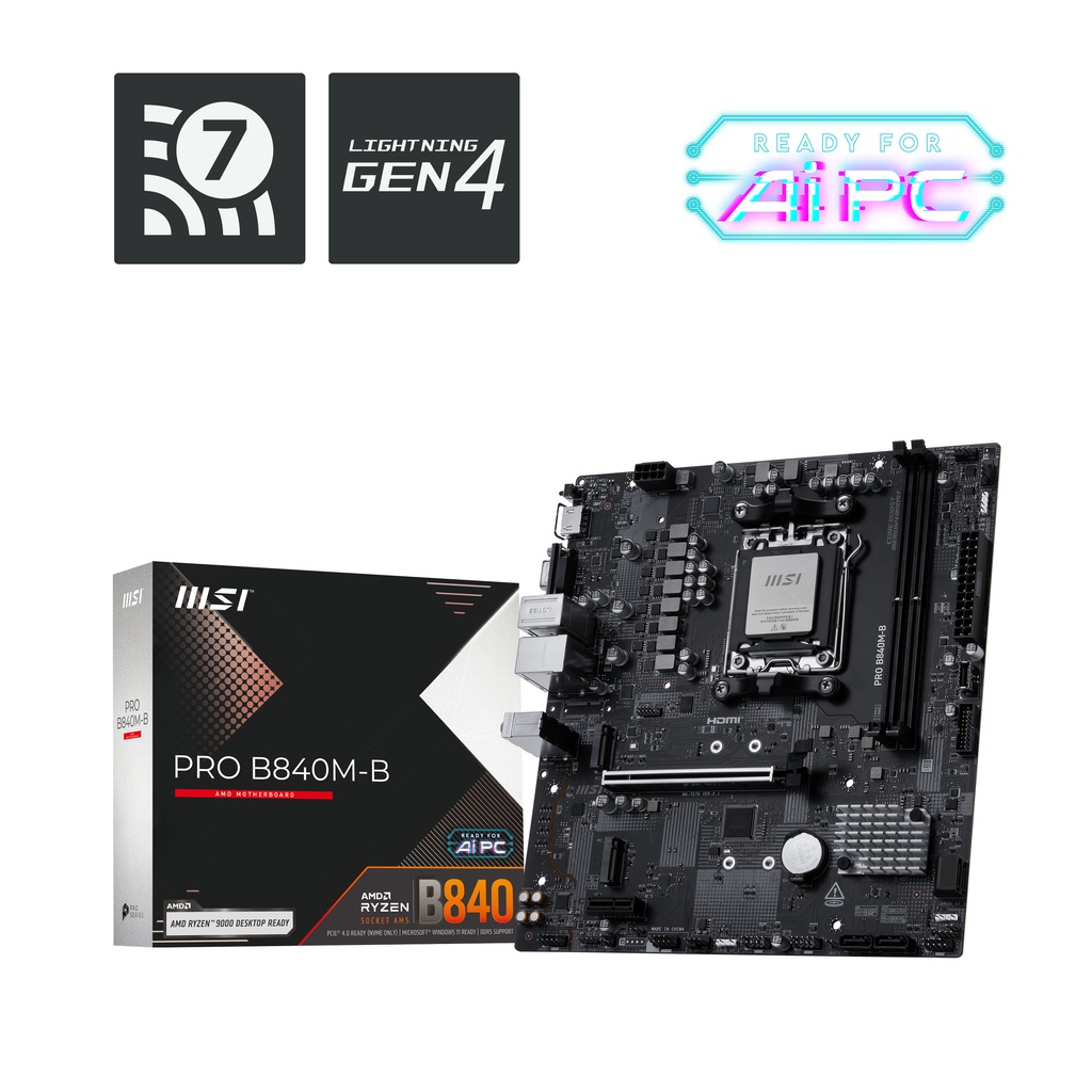 MB MSI AM5 PRO B840M-B DDR5 BOX M-ATX