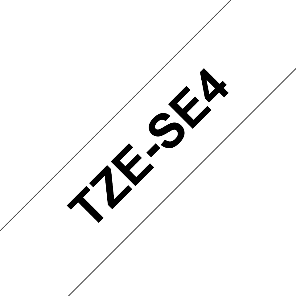 CINTA P/ROTU BROTHER TZESE4 18MM VOID NEGRO/BLANCO