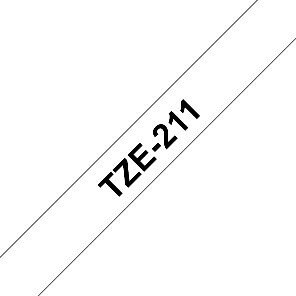 CINTA P/ROTU BROTHER TZE211 6MM NEGRO/BLANCO
