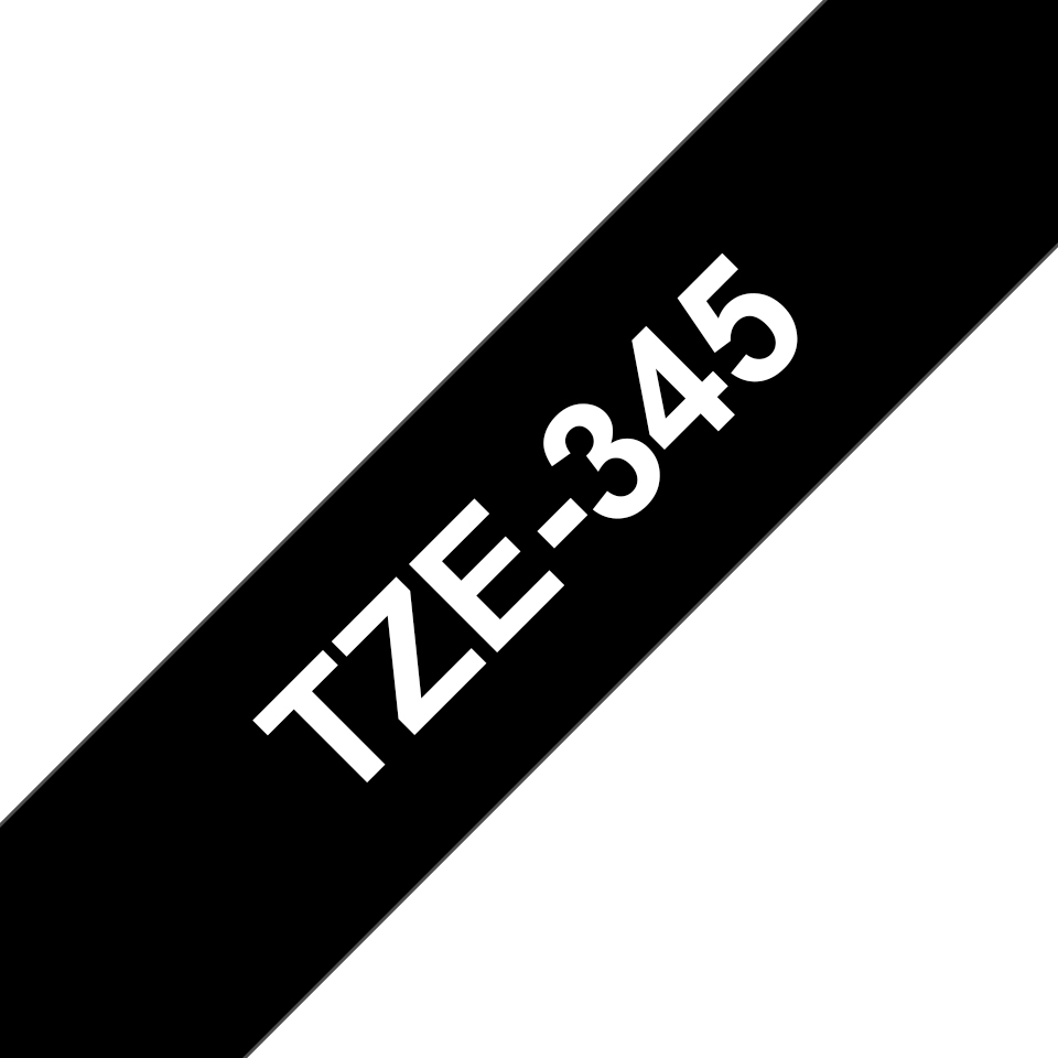 CINTA P/ROTU BROTHER TZE345 18MM BLANCO/NEGRO