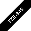 CINTA P/ROTU BROTHER TZE345 18MM BLANCO/NEGRO