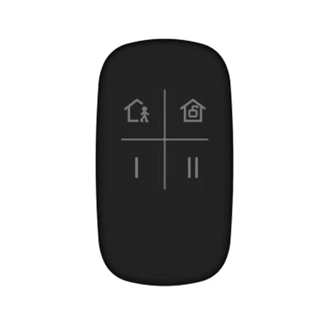 [SEGC-DS-PKF1-WB(B)/BLACK] CONTROL REMOTO NEGRO HIKVISION PARA ALARMA AXPRO, FUNCIONES ARMAR, DESARMAR, PÁNICO, ETC. 433 MHZ