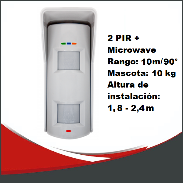 [SEGC-DS-PD2-T10AME-EH] Detector PIR exterior Hikvision Cableado. Mascota hasta 10 kg