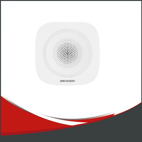 [SEGC-DS-PS1-I-WB] SIRENA INTERIOR HIKVISION INALAMBRICA, VOLUME AJUSTABLE, TAMPER, IP65. PILAS CR123 X 4. 110 DB.