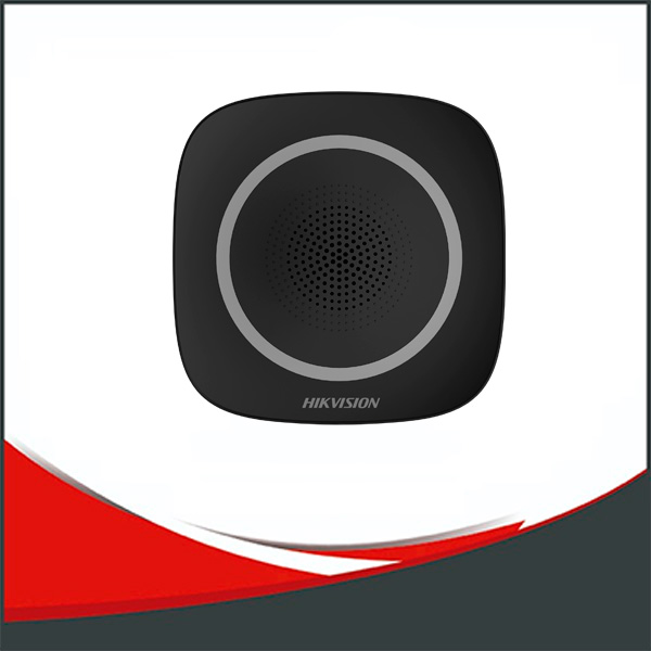 [SEGC-DS-PS1-I-WB(B) ne] SIRENA INTERIOR HIKVISION INALAMBRICA,NEGRO,VOLUMEN AJUSTABLE,TAMPER, IP65,PILAS CR123 X 4,110 DB
