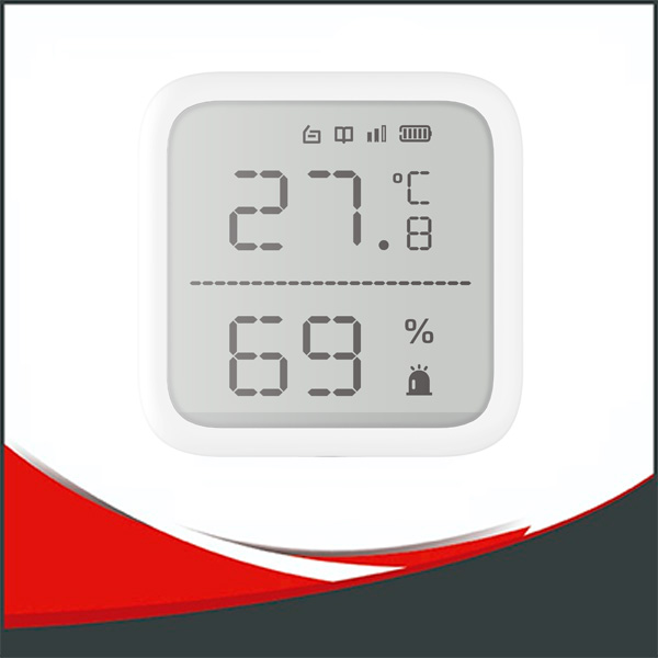 DETECTOR INALAMBRICO DE TEMPERATURA HIKVISION, PARA AXPRO, PANTALLA INCORPORADA