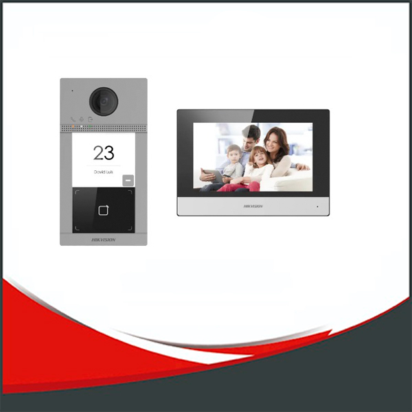 [SEGC-DS-KIS604-P(C)] Video portero y Pantalla Hikvision IP alimentado por POE estándar. Cámara Full HD de 2 mp. Pantalla táctil colorida de 7