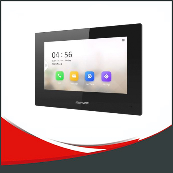 [SEGC-DS-KH6320-LE1(B)] PANTALLA TÁCTIL HIKVISION COLOR DE 7" PARA VIDEO PORTERO IP. CABLEADA.MEMORIA INTERNA.