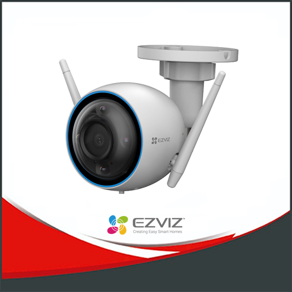 CÁMARA IP EZVIZ BULLET EXTERIOR WIFI, H3 2K, VISION NOCTURNA A COLOR, DETEC. DE PERSONAS Y VEHICULOS, SD 512MB, IP 67