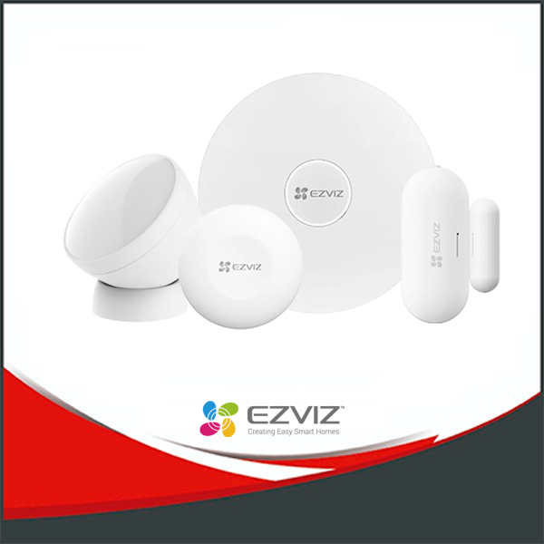 [SEGC-CS-B1-A0-A34] KIT ALARMA EZVIZ, INÁLAMBRICA, CENTRAL DE ALARMA, CONTORL REMOTO, PIR Y DETECTOR INALAMBRICO