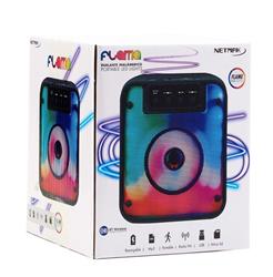 [EIK-NM-FLAMA] NETMAK PARLANTE BLUETOOTH KARAOKE 4'' C/PANEL LED NM-FLAMA