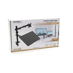 NETMAK SOPORTE ARTICULADO DOBLE/ MONITOR Y BASE DE NOTEBOOK NM-ST26