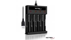 [EIK-NM-CH5] NETMAK CARGADOR USB P/4 PILAS AA/AAA NM-CH5