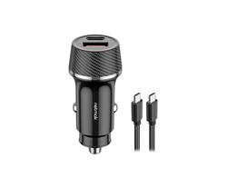 [EIK-NM-UCC14] NETMAK CARGADOR PARA AUTO 48W DOBLE PUERTO (USB C+USB A) + CABLE USB C / NM-UCC14
