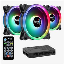 [EIK-ACF3-DU10227.11] COOLER FAN AEROCOOL DUO 12 PRO (3 x 120MM ARGB FANS + HUB H66F + CONTROL REMOTO) KIT