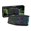 TECLADO GENIUS GX SCORPION K220 / USB / BLACK / GAMING RGB