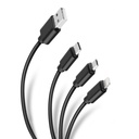 CABLE USB A TIPO C/MICRO USB/IPHONE/ 3 EN 1 BLACK USB-10
