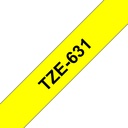 CINTA P/ROTU BROTHER TZE631 12MM NEGRO/AMARILLO