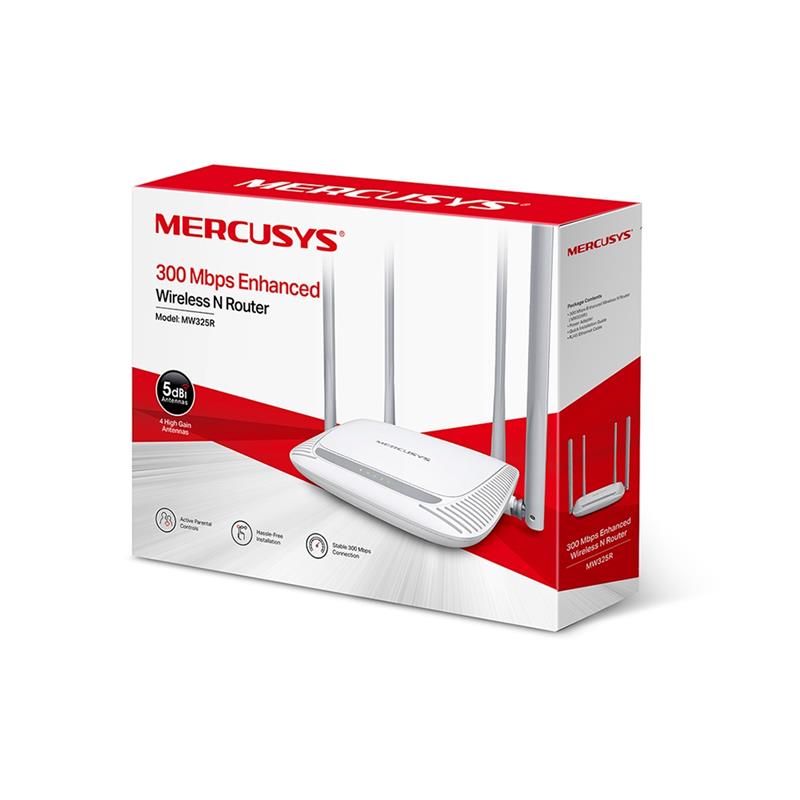 MERCUSYS WIFI ROUTER 300 MW325R /4 ANTENAS