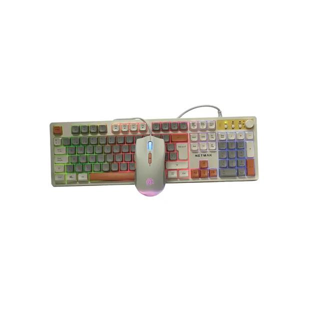 NETMAK TECLADO Y MOUSE MINIMALISTA LED USB NM-TM34
