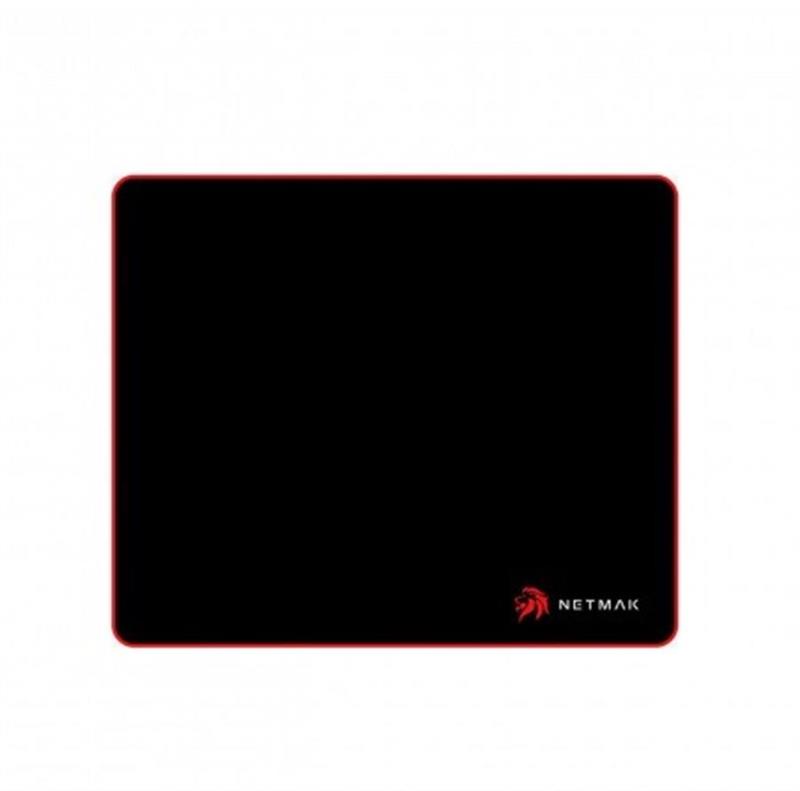 NETMAK PAD MOUSE GAMER 30X25 / NEGRO + LATERAL ROJO/ NM-MP752