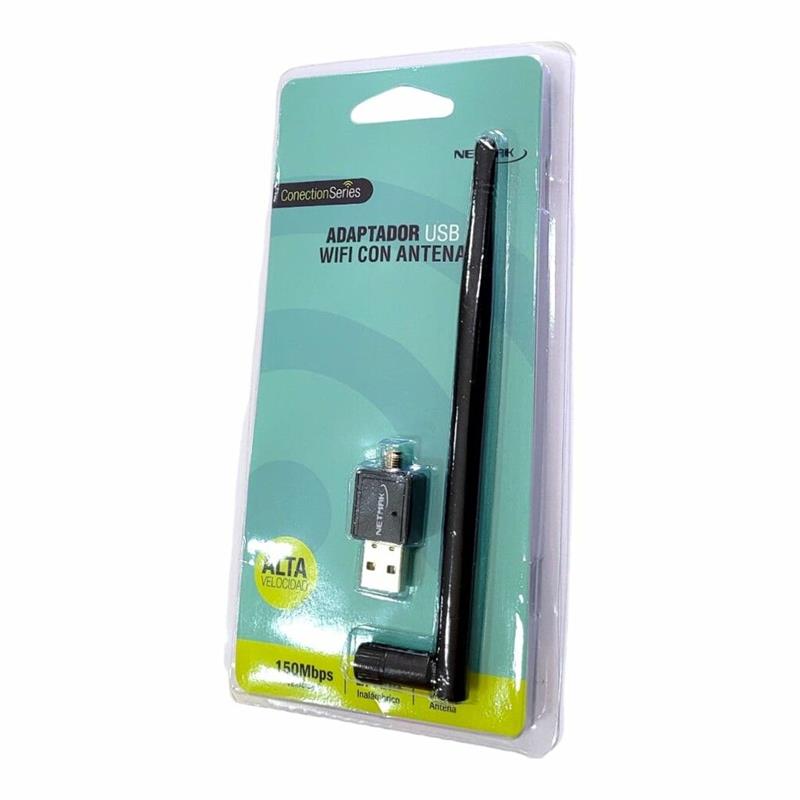 NETMAK ADAPTADOR WIFI USB CON ANTENA 150 MBS NM-CS154