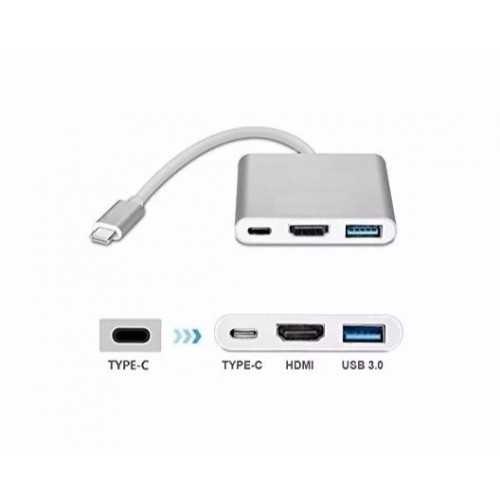 NETMAK ADAPTADOR TIPO C (M) / (HDMI+USB 3.0+USB TIPO C) NM-TYPE
