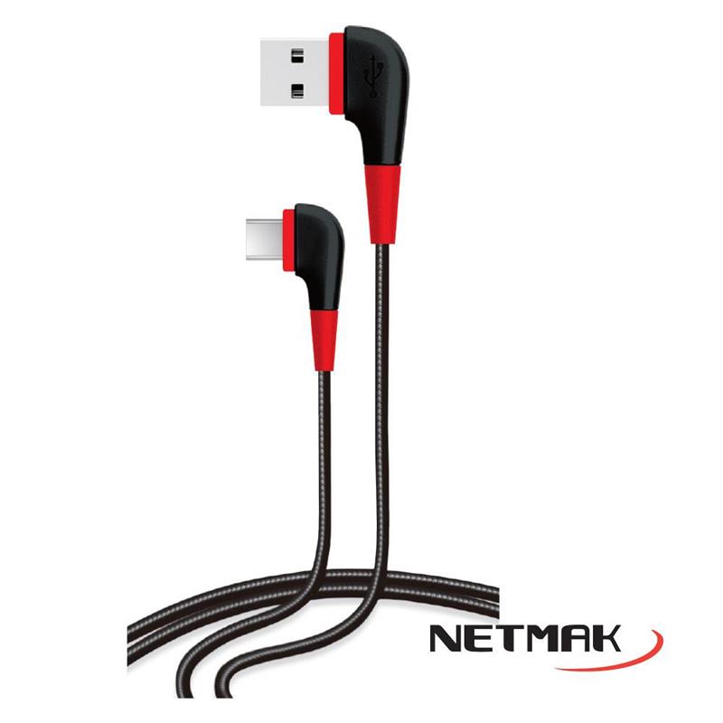 NETMAK CABLE USB A TIPO C 2A 1,2M GAME CABLE NM-112