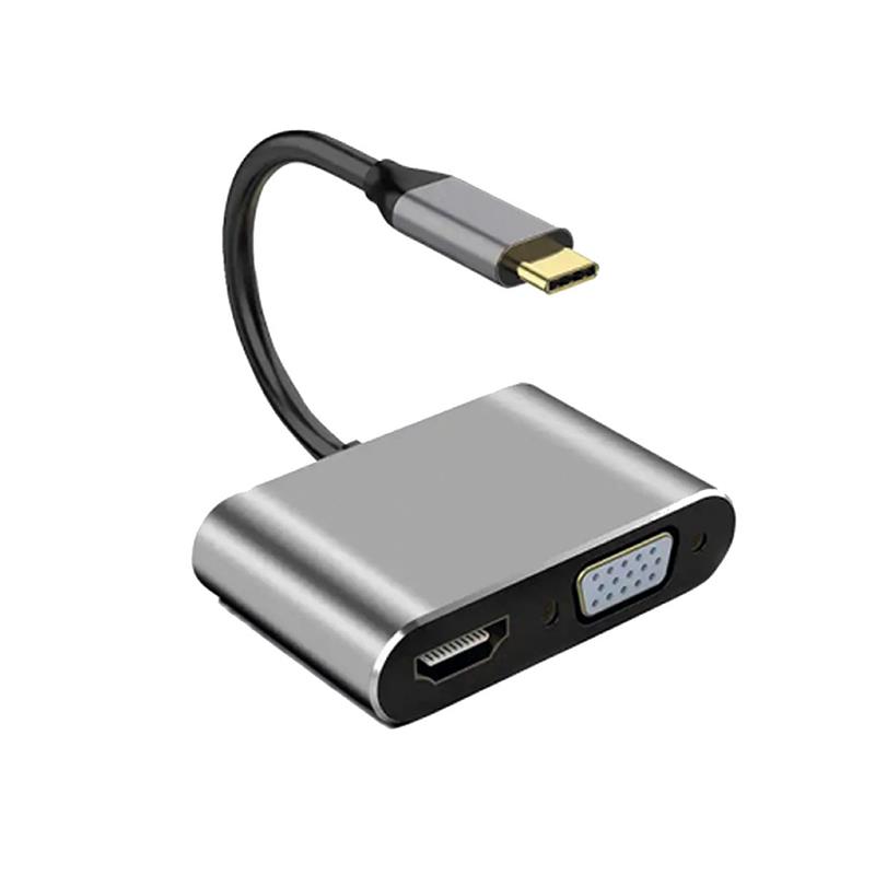 NETMAK HUB 4 EN 1 USB TIPO C NM-4EN1 (USB 3.0/HDMI/VGA/USB TIPO C)