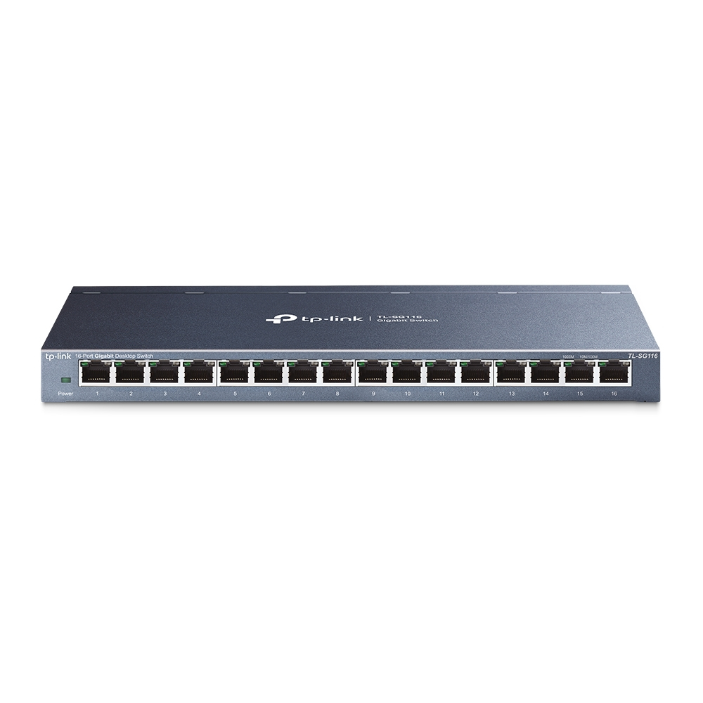 TP-LINK SWITCH TP-LINK 16 PUERTOS 10/100/1000 METAL  DESK (TL-SG116)