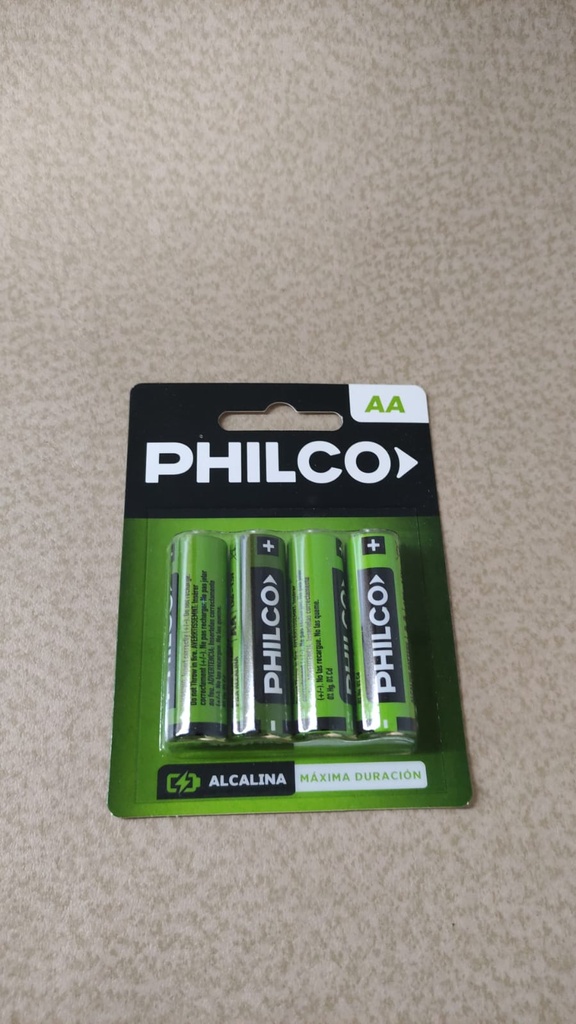 PHILCO PILA  ALCALINA  LR06P4C1API  AA 1.5V PHILCO BLISTER X4