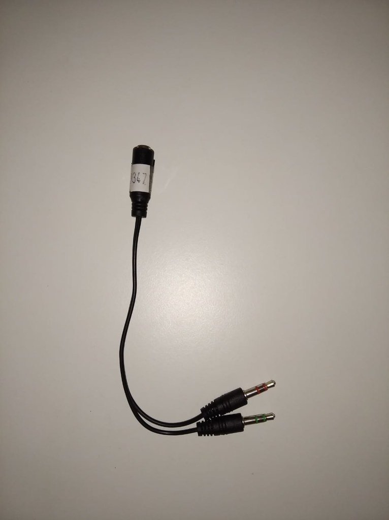 NOGA NET CABLE ADAPTADOR AURICULAR 1 PLUG 3.5MM H A 2 PLUG 3.5 M - NOGANET - AC-3.5A2 / BKT CAU008