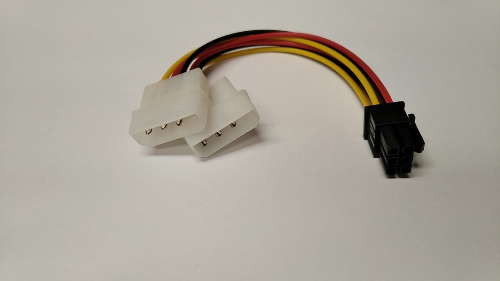 MX7 CABLE ALIMENTACION - 2 X 5 1/4 - 6 PIN H  CDA007 PLACA DE VIDEO - MX7