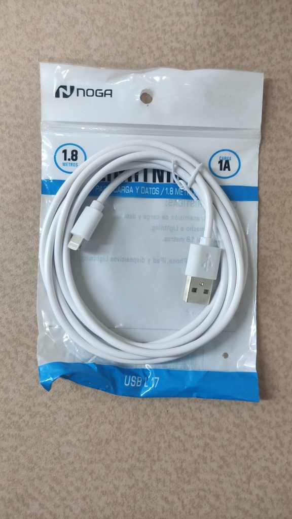 NOGA NET CABLE USB 2.0 A LIGHTNING (IPHONE) 1.8MT - NOGA