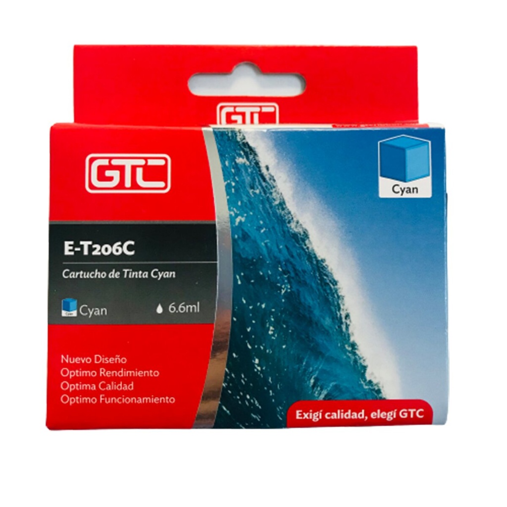 GTC CARTUCHO GTC EPSON ALTERNATIVO  T206 CYAN - XP 2101
